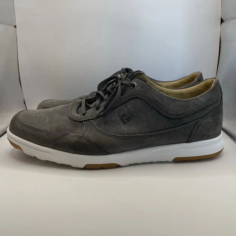 Men’s 11 M FootJoy FJ Golf Casual Suede Shoes 54513 Gray Slate Spikeless Comfort